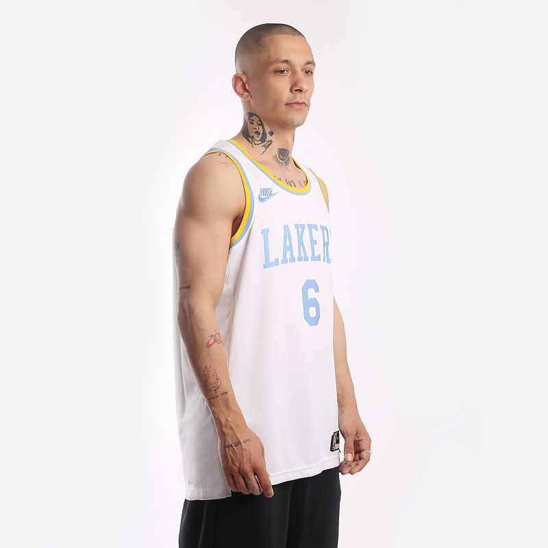 Мужская майка Nike LeBron James Los Angeles Lakers Dri-FIT NBA Swingman Jersey (DO9448-101)  - цена, описание, фото 3